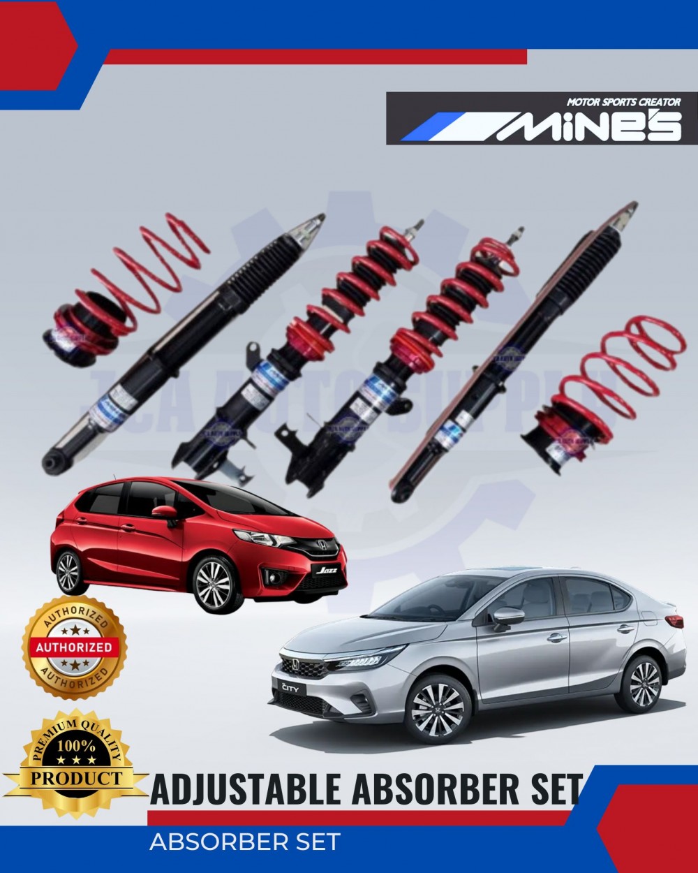 Honda Jazz City Adjustable Absorber Set High Low Body Shift MINES